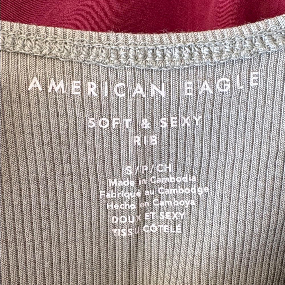American Eagle Sage Ribbed Tank - Picture 5 of 5